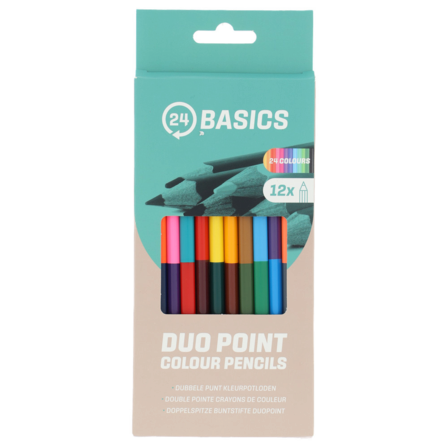 24basics Kleurpotloden duopoint 12st 24