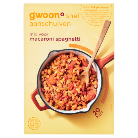 g'woon Mix voor Macaroni Spaghetti 40 g