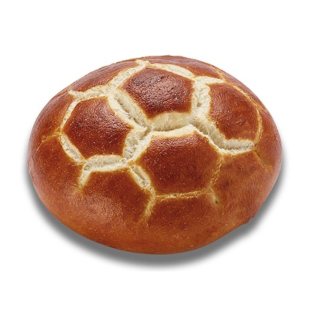 Pretzel voetbalbroodje