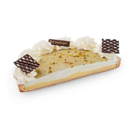 Vanille pistache vlaai half