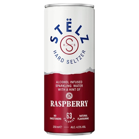 Stelz hard seltzer raspberry