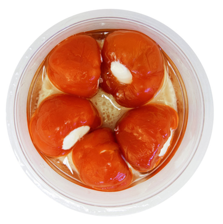 Gevulde sweet peppers met roomkaas