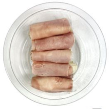 Hamrolletjes met aspergeroomkaas