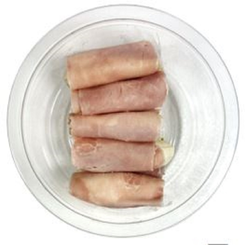 Hamrolletjes met aspergeroomkaas