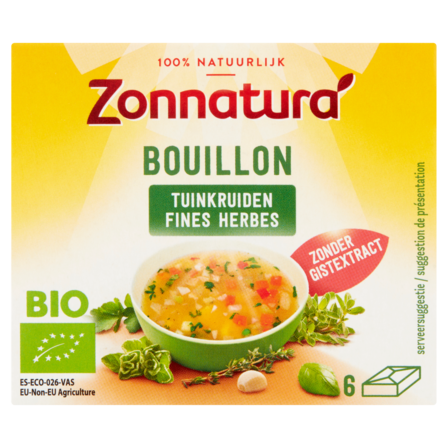 Zonnatura Bio Bouillon Tuinkruiden 6 Stuks 60 g