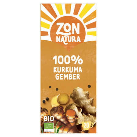 Zonnatura 100% Kurkuma Gember Kruideninfusie 20 Zakjes