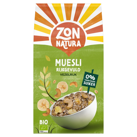 Zonnatura muesli rijk gevuld