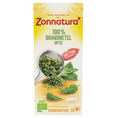 Zonnatura Bio 100% Brandnetel Kruideninfusie 20 Zakjes
