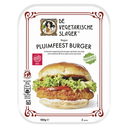 De Vegetarische Slager Pluimfeest burger