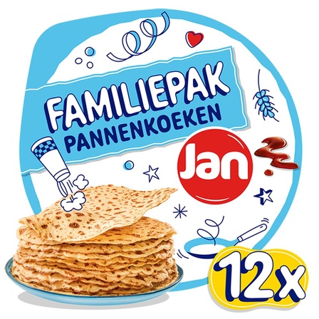 Jan Familiepak Naturel Pannenkoeken 12 Stuks 810 g