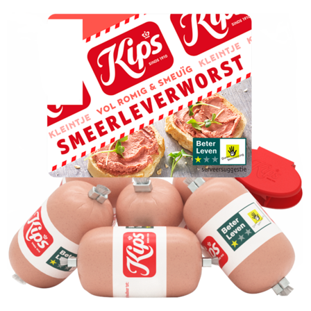 Kips Kleintje Smeerleverworst 6 x 20 g