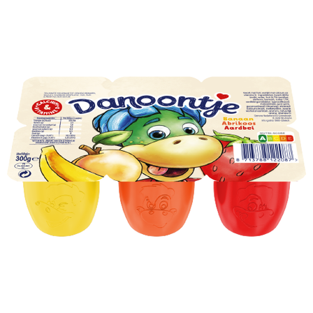 Danoontje Aardbei Abrikoos Banaan 6 x 50 g