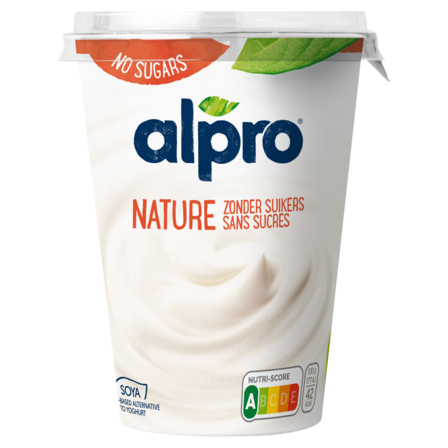 Alpro Plantaardige Variatie op yoghurt Naturel Zonder Suikers 500 g