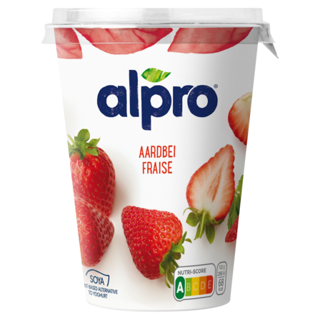 Alpro Plantaardige Variatie op Yoghurt Aardbei 500 g