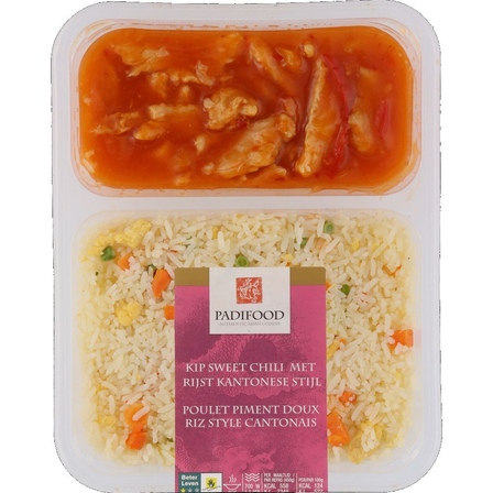 Padifood Kip Sweet Chili met Kantonese Rijst