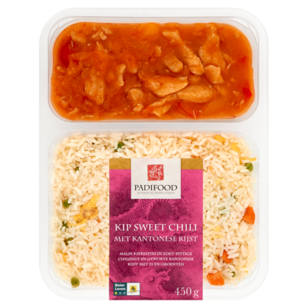 Padifood Kip Sweet Chili met Kantonese Rijst