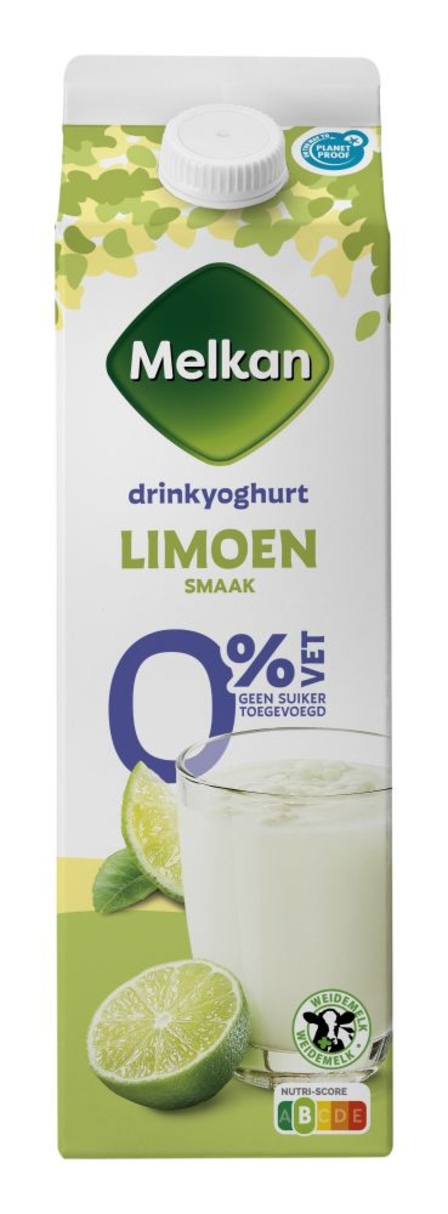 Melkan Limoen Drinkyoghurt 0% Vet 1 L