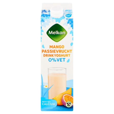 Melkan Mango Passievrucht Drinkyoghurt 0% Vet 1 L