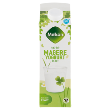 Melkan Verse Magere Yoghurt 0% Vet 1 L