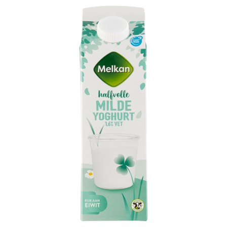 Melkan Halfvolle Milde Yoghurt 1,6% Vet 1 L