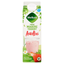 Melkan Verse Magere Yoghurt Aardbei 1 L