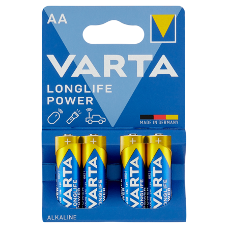 Varta Longlife Power ΑΑ Alkaline 4 Stuks