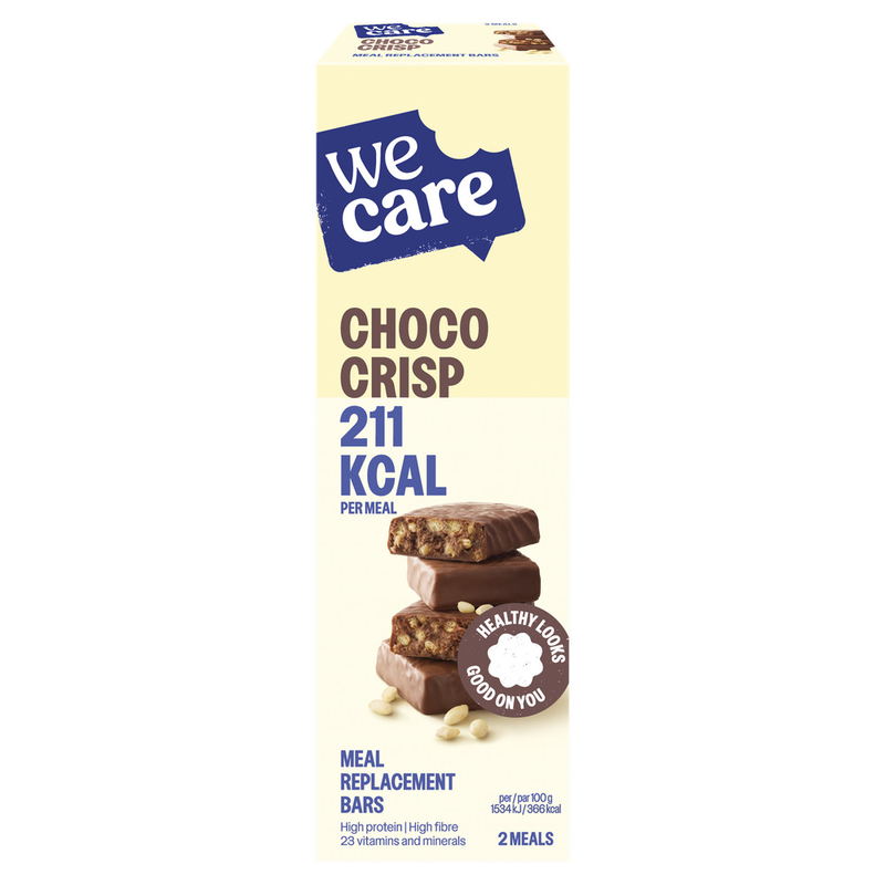 WeCare Choco Crisp Meal Replacement Bars 2 x 58 g