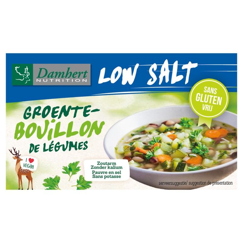 Damhert Groentebouillon laag in zout