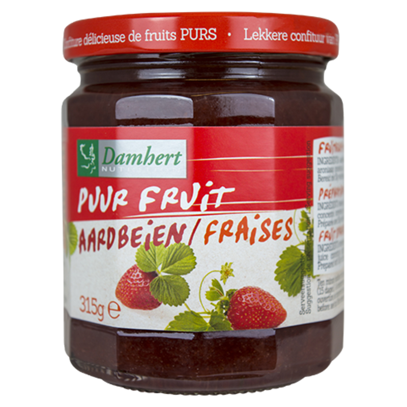 Damhert Aardbeienconfiture Puur Fruit