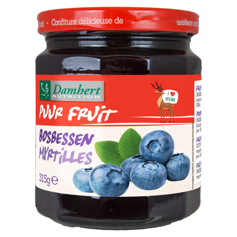 Damhert Bosbessenconfiture Puur Fruit