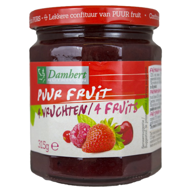Damhert 4-vruchtenconfiture Puur Fruit
