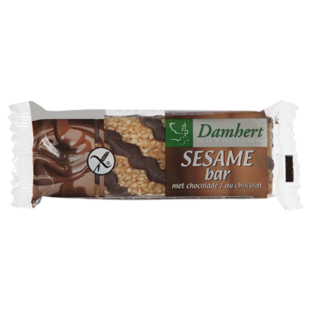 Damhert sesam chocoladebar glutenvrij