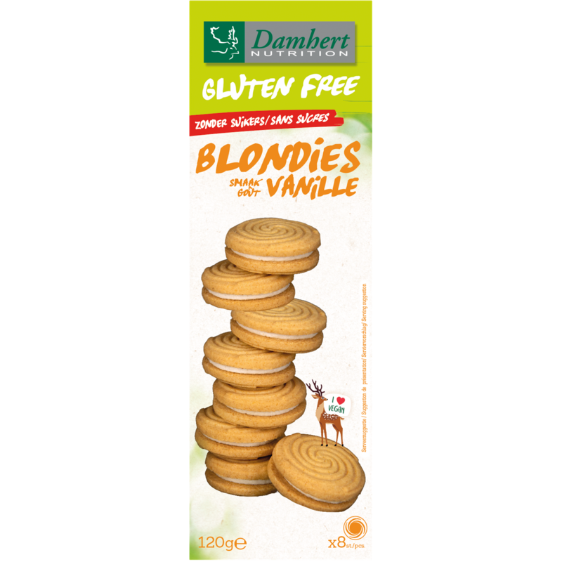 Damhert blondies zonder toegevoegde suiker