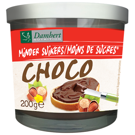 Damhert Chocopasta minder suikers