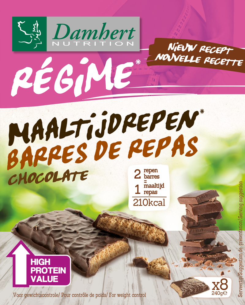 Damhert Regime maaltijdreep chocolade