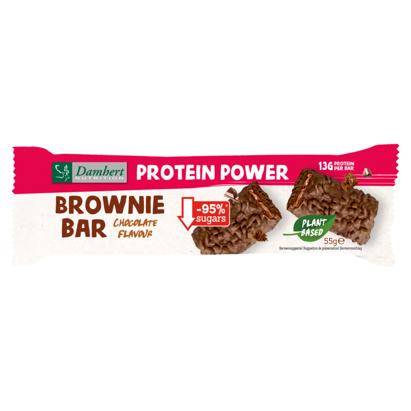 Damhert Proteine Power Brownie Bar minder suikers