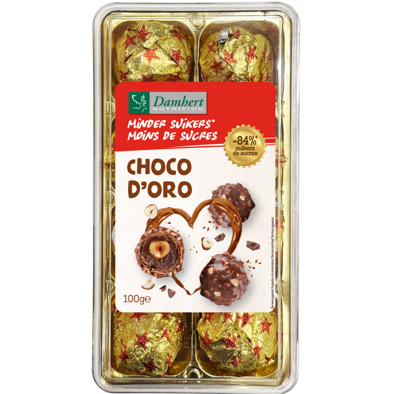 Damhert Choco D'Oro minder suikers