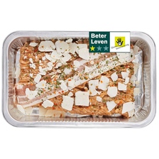 Kipgehaktschotel spek parmezaan