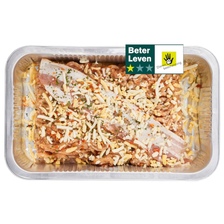 Kipgehaktschotel spek cheddar