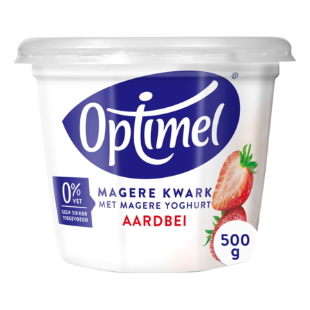 Optimel Magere kwark aardbei 1 x 500 g