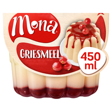 Mona Griesmeelpudding met rode bessensaus 450 ml