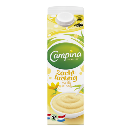 Campina Dessert Zacht en Luchtig Vanille 1 L