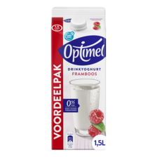 Optimel Drinkyoghurt framboos 0% vet 1 x 1.5 L