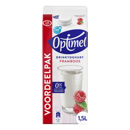 Optimel Drinkyoghurt framboos 0% vet