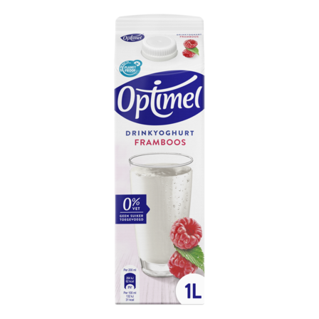 Optimel Drinkyoghurt framboos 0% vet 1 x 1 L