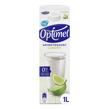 Optimel Drinkyoghurt limoen 0% vet 1 x 1 L