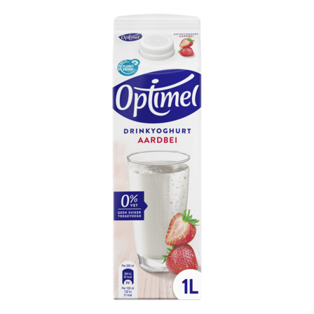 Optimel Drinkyoghurt aardbei 0% vet 1 x 1 L