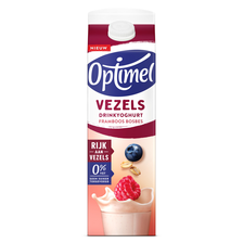 Optimel Drinkyoghurt vezels framboos bosbes 0% vet