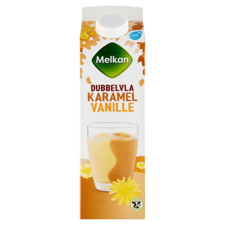 Melkan Dubbelvla Karamel Vanille 1 L