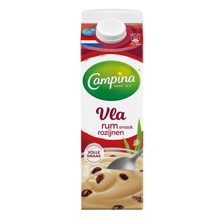 Campina  Rumsmaak rozijnen vla